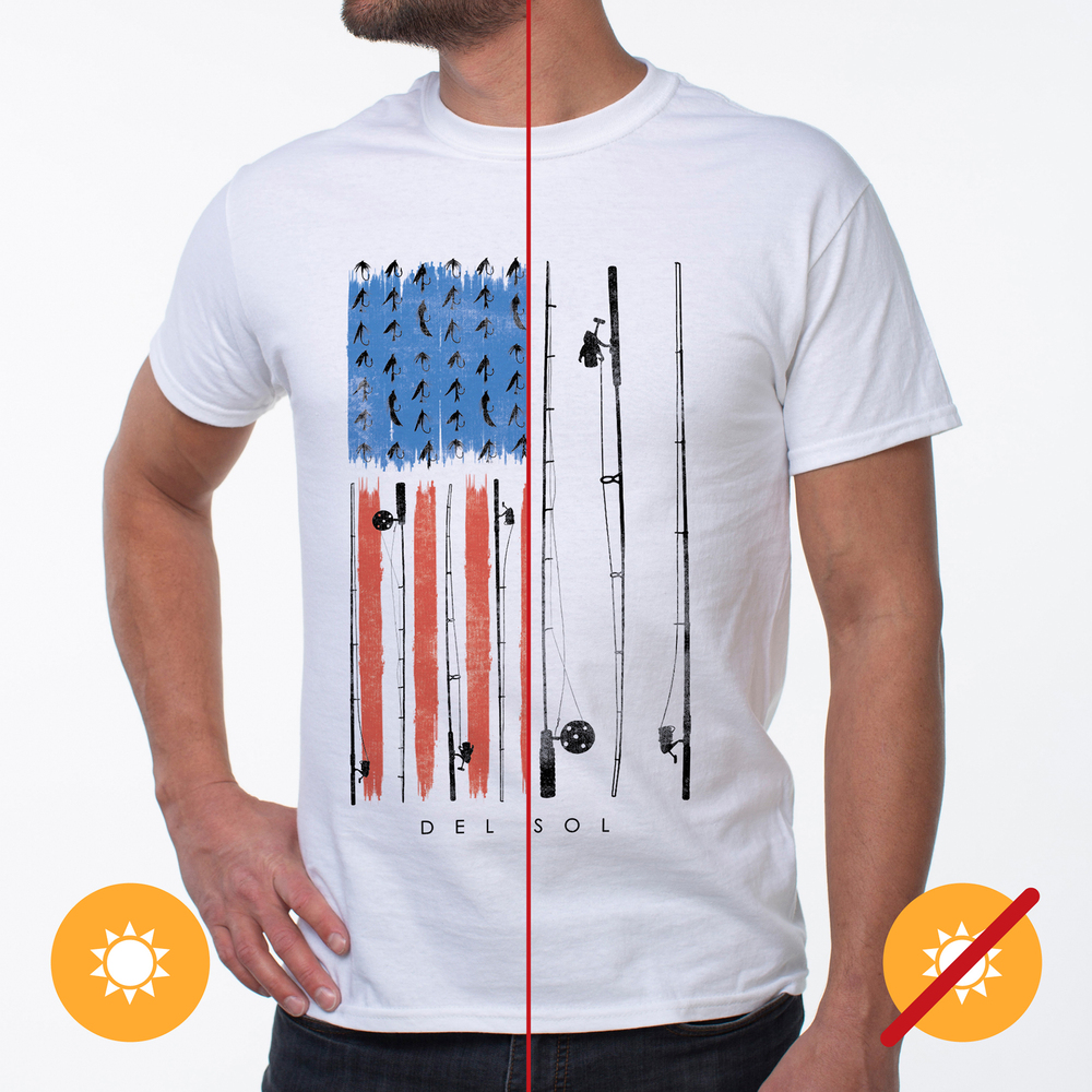Men Classic Crew Tee-American Fly-White by DelSol for Men-1 Pc T-Shirt (Small)